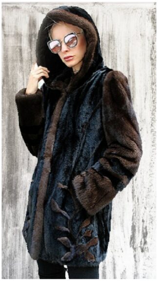 Ranch Demi Mink Fur Floral Jacket 3678