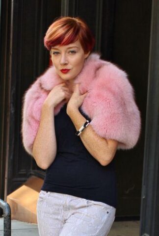 Pink Dyed Fox Bolero 89898