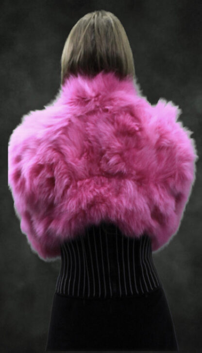 Pink Fox Fur Jacket 73232 - Image 3