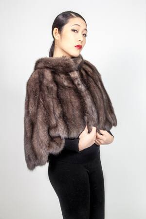 Magnificent Russian Sable Stole Scalloped Bottom 8889