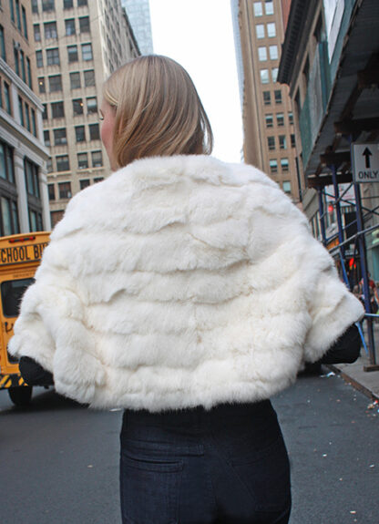 White Rabbit Fur Capelet - Image 2