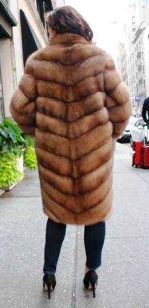 Classic Baum Martin Fur Coat Diagonal #012343 - Image 3