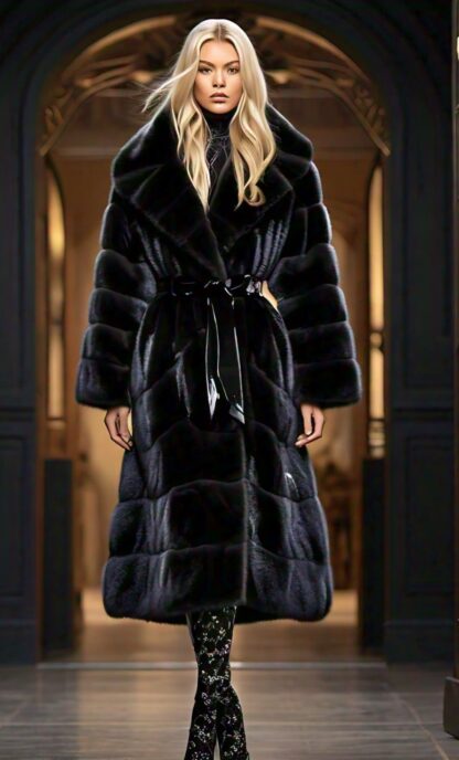 Blackglama Mink Coat Notch Collar 38333