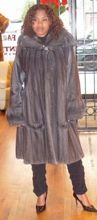 Blue Iris Mink Stroller Swirled Bottom Hood 98112