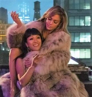 Jlo Lynx Coat Constance Wu Hustlers Movie