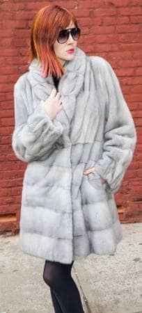 Sapphire Mink Fur Stroller Horizontal Body 6655
