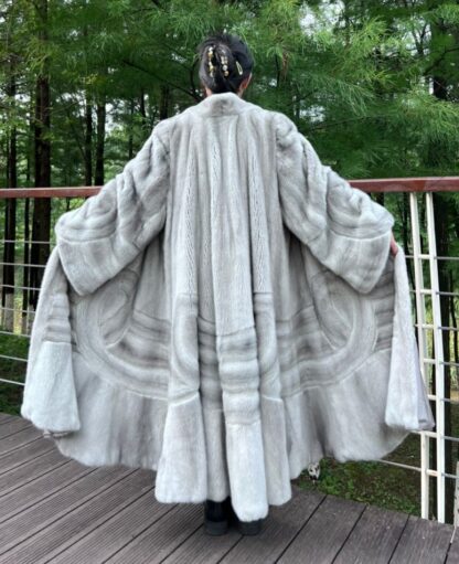Full Length Sapphire Directional Mink Coat 8585 - Image 2