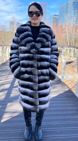 Magnificent Horizontal Chinchilla Coat 8765