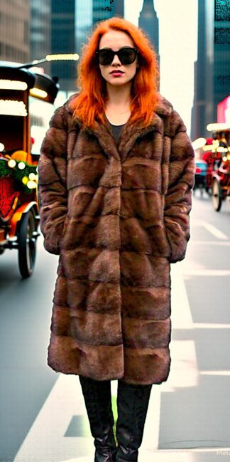 Mahogany Mink Horizontal Coat 844