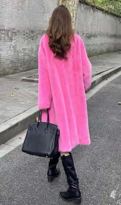Hot Pink Mink Coat 28383 - Image 2