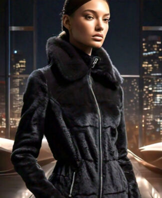 Sheared Mink Jacket Black 88448