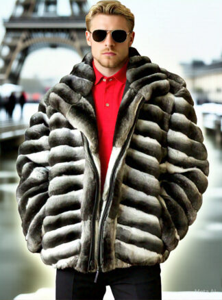 Men's Chinchilla Bomber Jacket 48484
