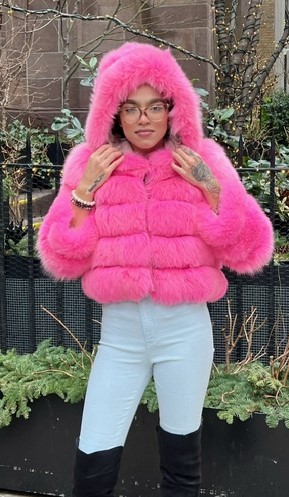 Pink Fox Jacket Hoodie 8338