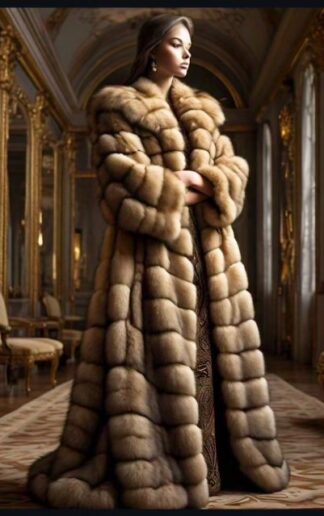 Russian Golden Sable Full Length Coat 9877