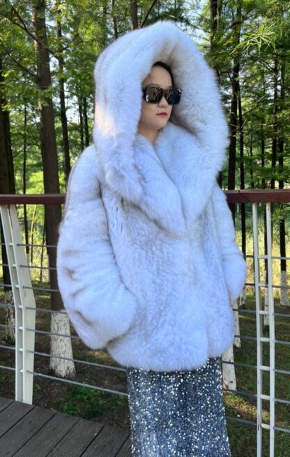 Blue Fox Jacket Hooded 75757 - Image 2