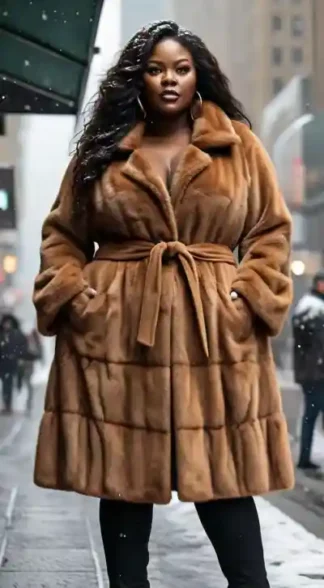 Plus Size Whiskey Mink Stroller 8448