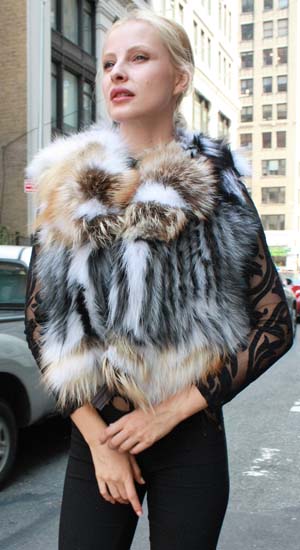 Amazing Multi Colored Fox Fur Vest 88233 - Image 3