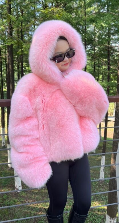 Pink Fox Hooded Jacket 88484 - Image 2