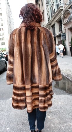 Plus Size Whiskey Brown Mink Stroller Kimono Style 67754 - Image 6