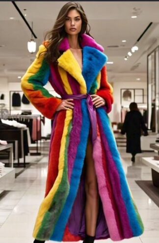 Rainbow Full Length Mink Coat 9812