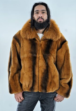 Whiskey Rex Bomber Jacket Fox Collar 4833