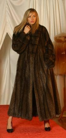 Russian Sable Coat Cross Cut Shawl Collar 7854