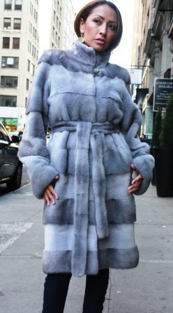 Sapphire Mink Stroller Sheared Sapphire Mink Inserts Belt 899887