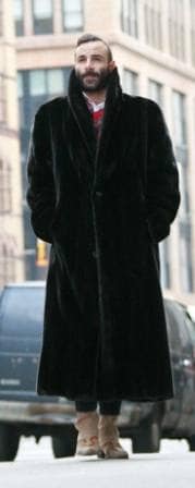 Ranch Mink Blackglama Men's Full Length Fur Coat 4521