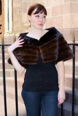 Mahogany Ranch Mink Fur Caplet 2113