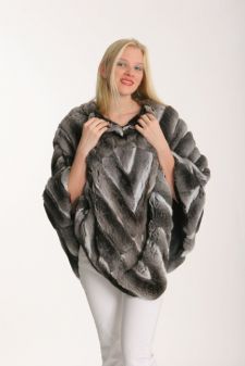 Fabulous Chinchilla Fur Poncho 4336