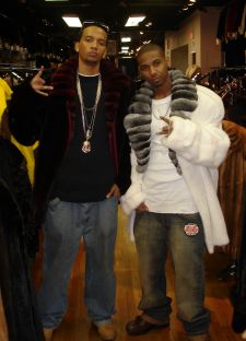 Juelz Santana White Mink Fur Mens Stroller Chinchilla Collar