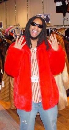 Lil John Red Mink Fur Jacket