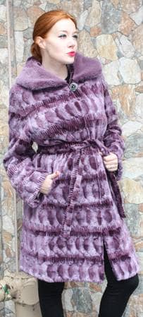 Lilac Sheared Mink Laser Cut Mink Stroller 88711