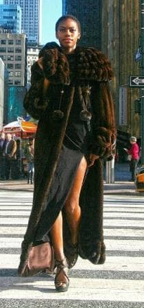 Mahogany Full Length Mink Fur Coat NYC Style 2335
