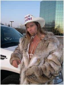 Naked Cowboy Kaufman Furs Full Length Coyote Coat