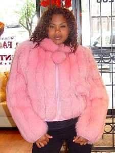 Pink Fox Fur Jacket 4523