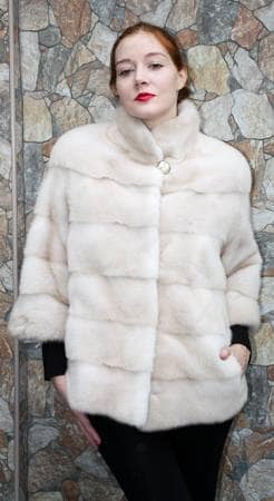 Palomino Mink Fur Jacket Cropped Sleeves 19854