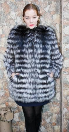 Silver Fox Fur Stroller 7755