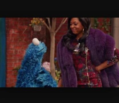 Taraji Henson Saturday Night Live Purple Fox Cape Marc Kaufman Furs