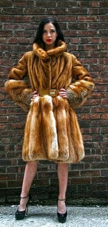 Whiskey Mink Fur Red Fox Swing 88877