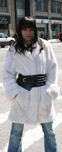White Mink Stroller Belt 8899