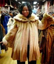 Ms Jones Mink Swing Degrade Fur Swing Stroller