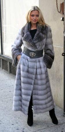 Amazing Sapphire Mink Full Length Coat 8838