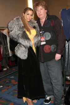 Gloria Valez Ranch Mink Fur Coat Silver Fox Collar