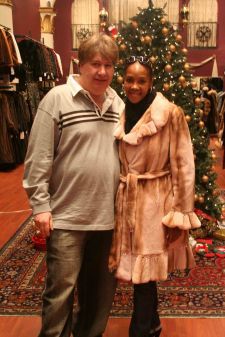 Vivica Fox Marc Kaufman Furs Pink Mink Fur Stroller