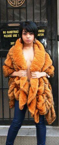 Whiskey Knit Mink Cape 2244