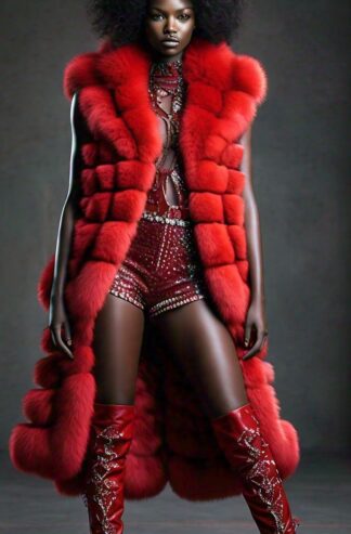 Sexy Horizontal Red Fox Vest 38383